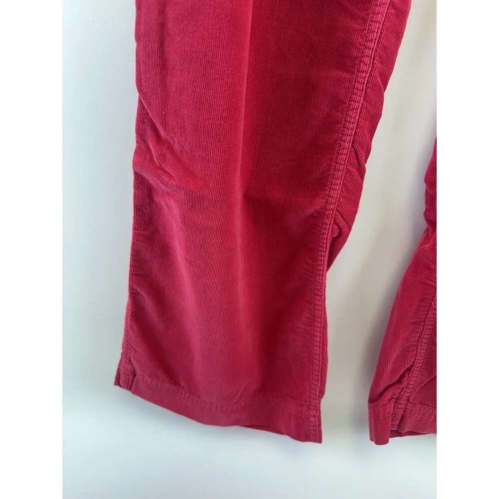 J Crew Pink Corduroy Pants Vintage Y2K Lightweight Drawstring Relaxed Womens Med